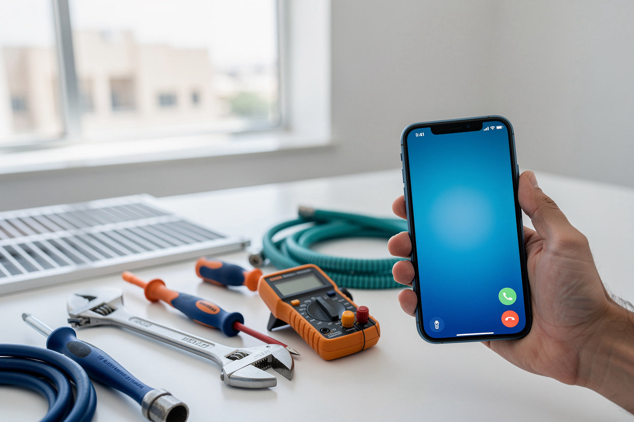 Modern Cool Services professional technician providing expert AC repair, plumbing, and electrical maintenance across Qatar