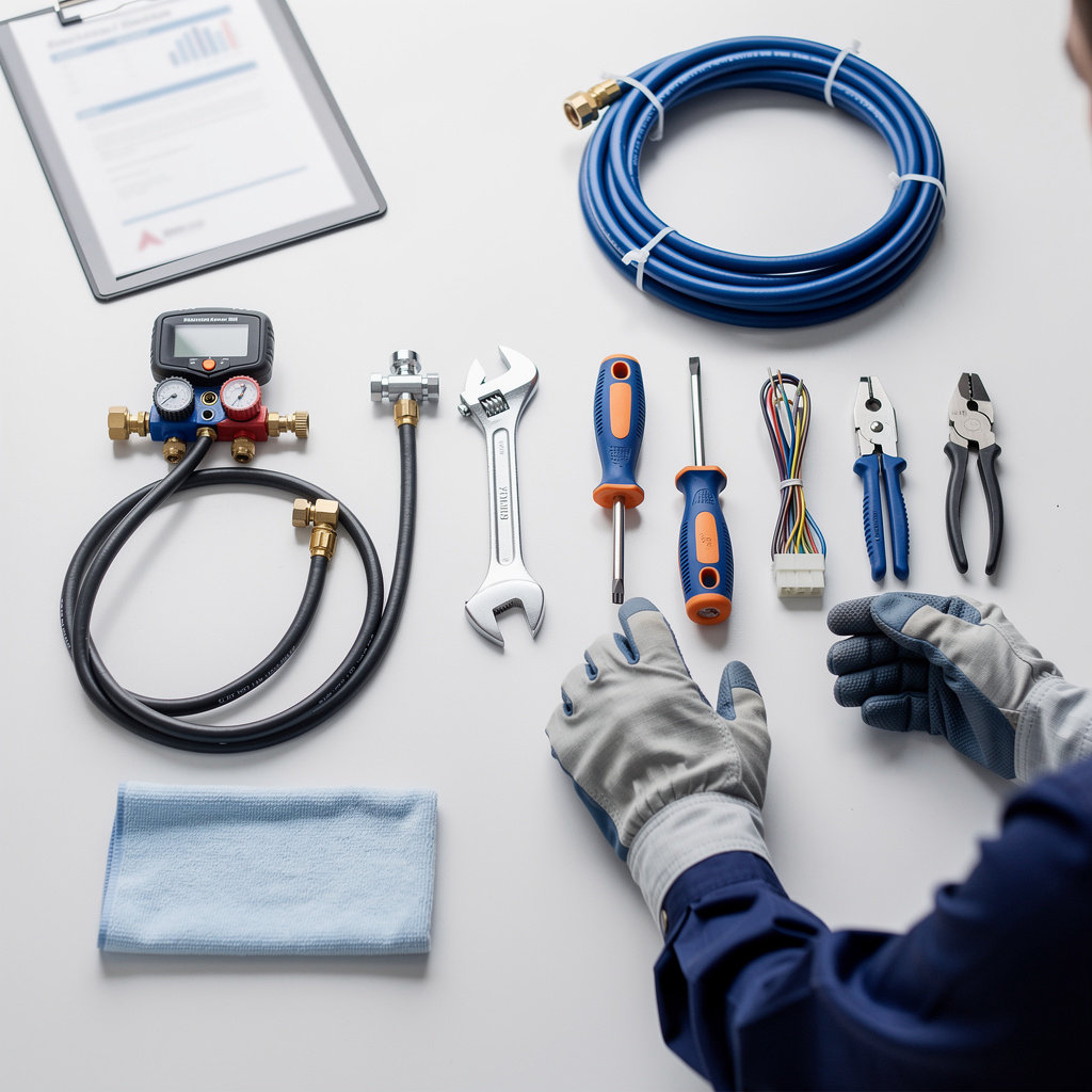 Modern Cool Services professional technician providing expert AC repair and plumbing maintenance across Qatar
